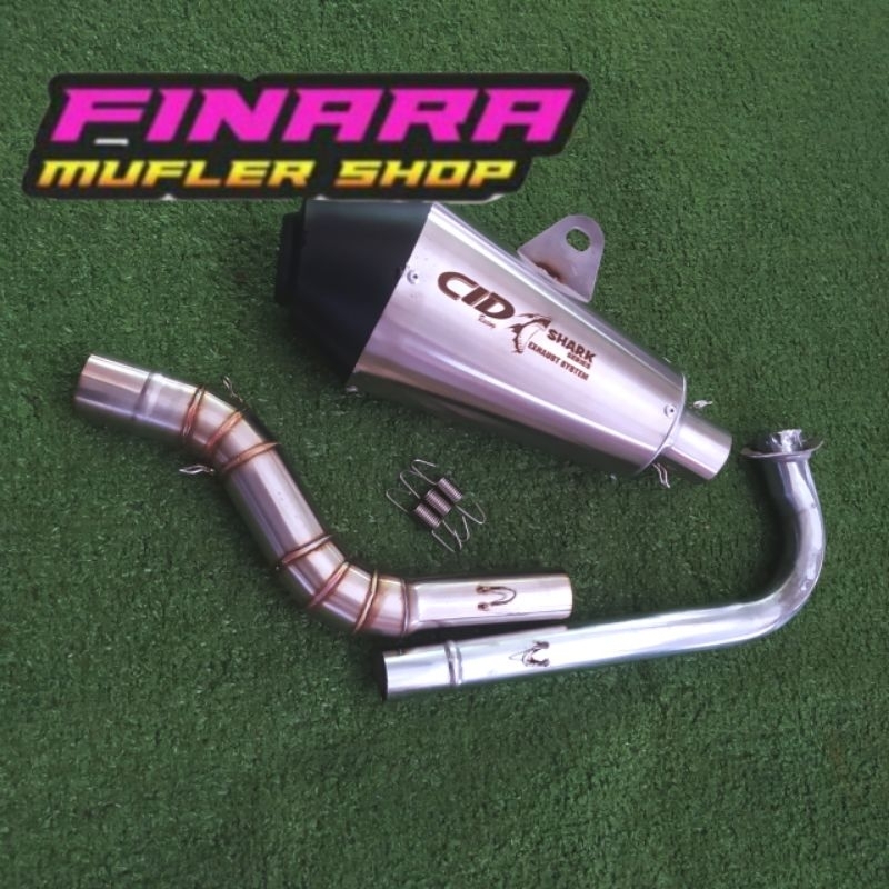 Knalpot CLD SHARK inlet 38-50mm Beat karbu / Beat Fi / Genio / Beat new / Beat stret / Scoopy / Vari
