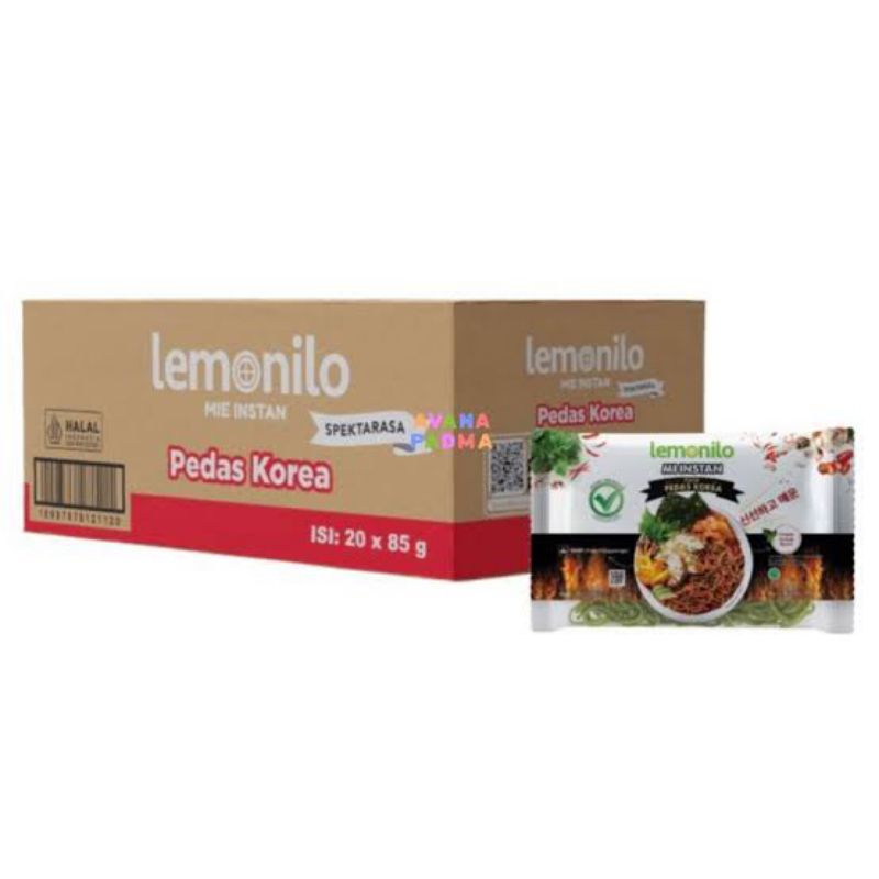 

NOODLES/MIE INSTANT LEMONILO GORENG RASA PEDAS KOREA KEMASAN DUS ISI 20 PCS