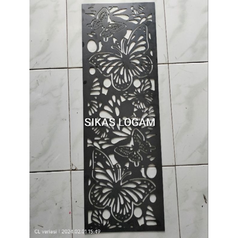 TERBARU LASER CUTTING 30x60cm tebal 1,5mm pintu pagar besi balkon railing kanopi