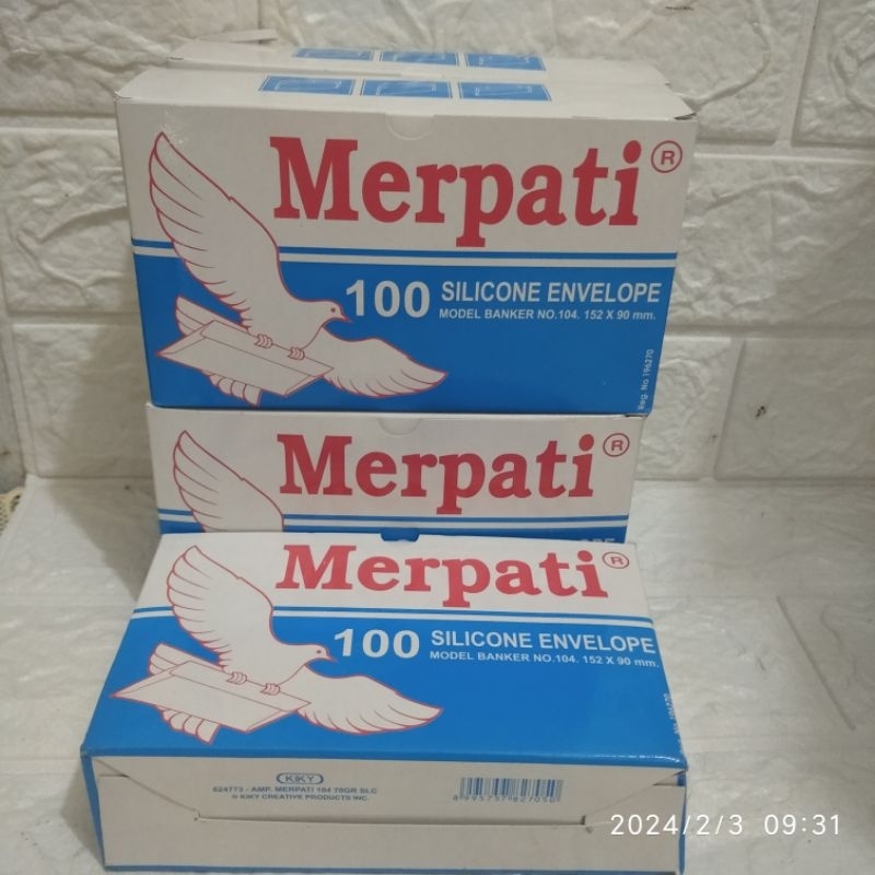 

amplop MERPATI isi 100
