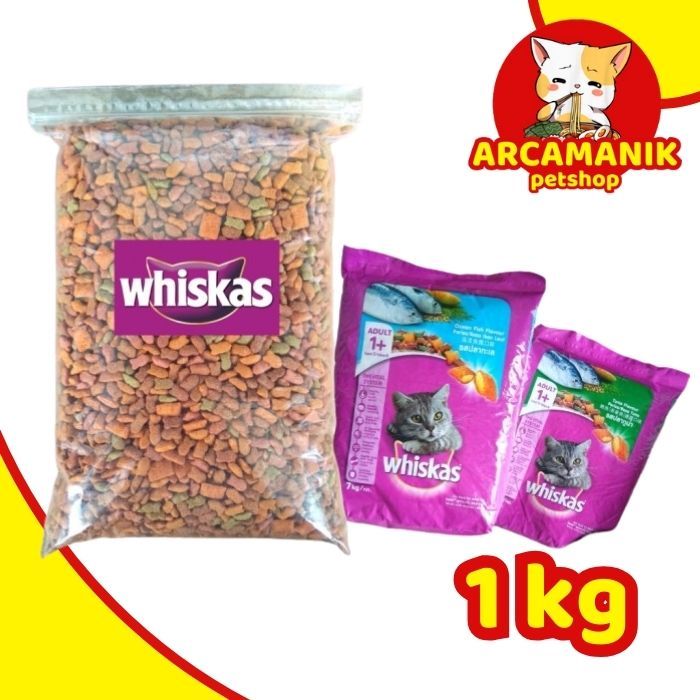 whiskas repack 1kg makanan kucing kering whiskas