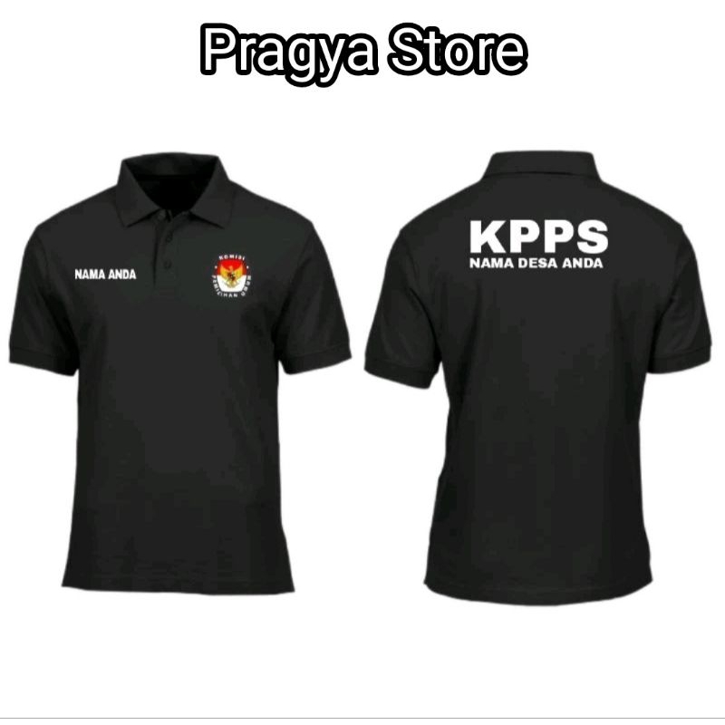 Baju kerah KPPS Terbaru Bonus Custom Nama