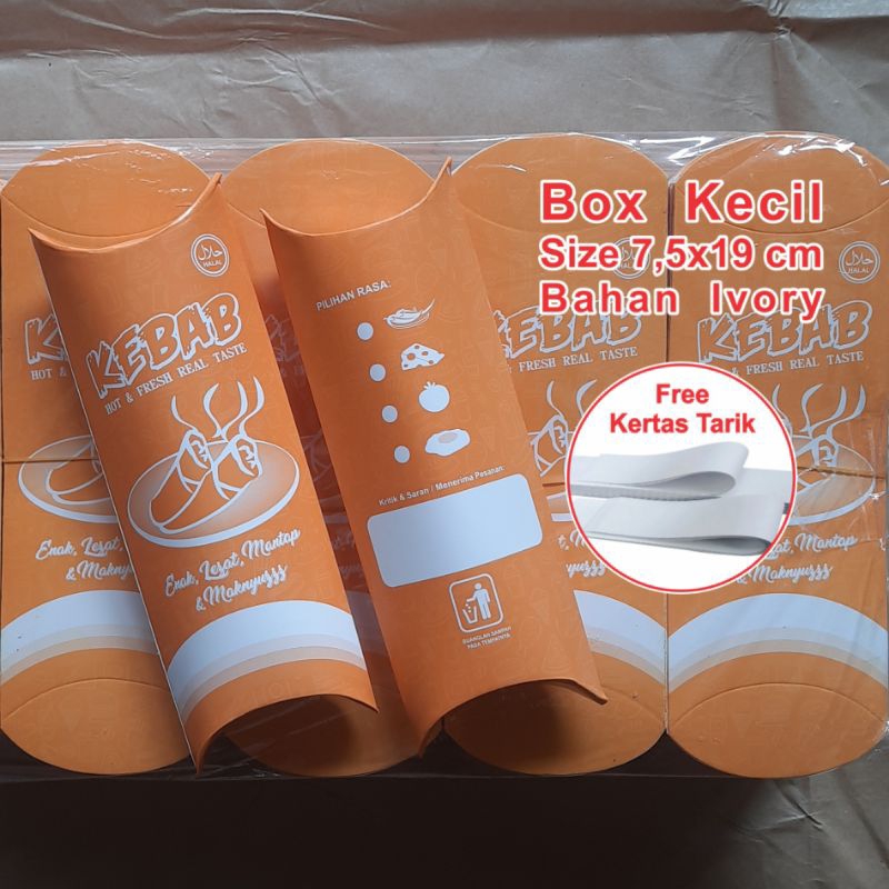 

kemasan kebab kecil box kebab kecil orens isi 50pcs