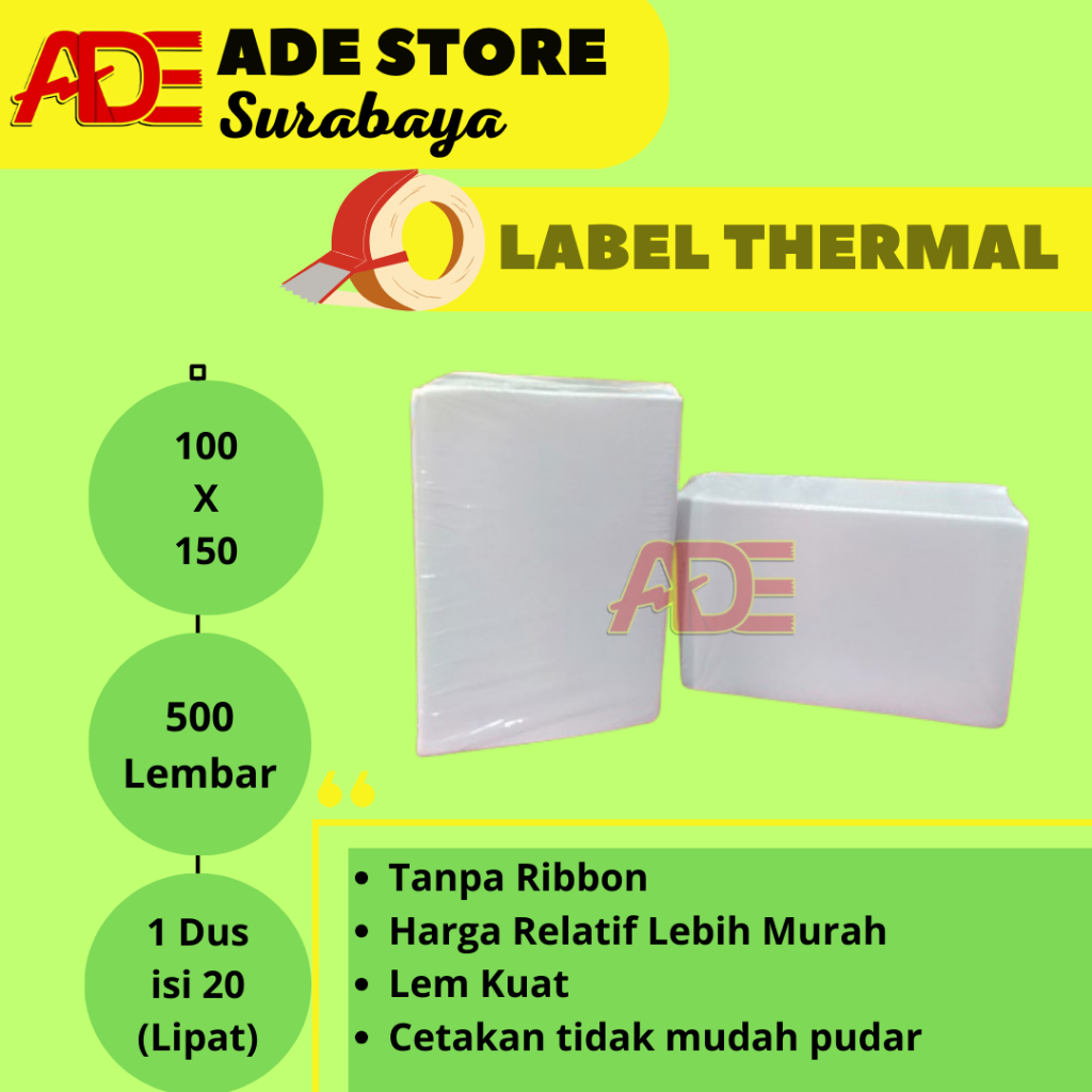 

Label Thermal Lipat 100x150mm (500 Lembar)