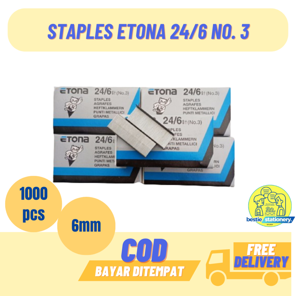 

ISI STAPLES ETONA 24/6 NO. 3 BESAR SATUAN MURAH