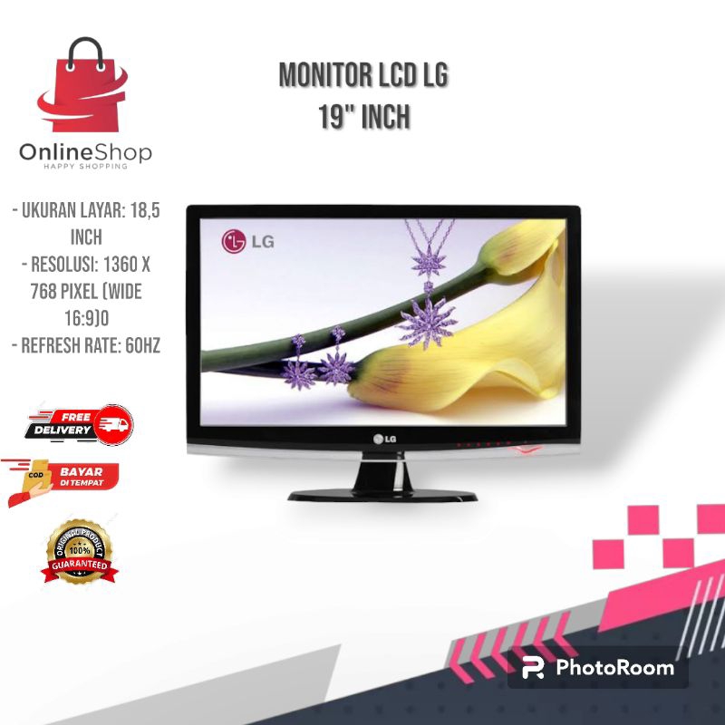 Lcd Monitor LG 19" inch wide LG Flatron Murah