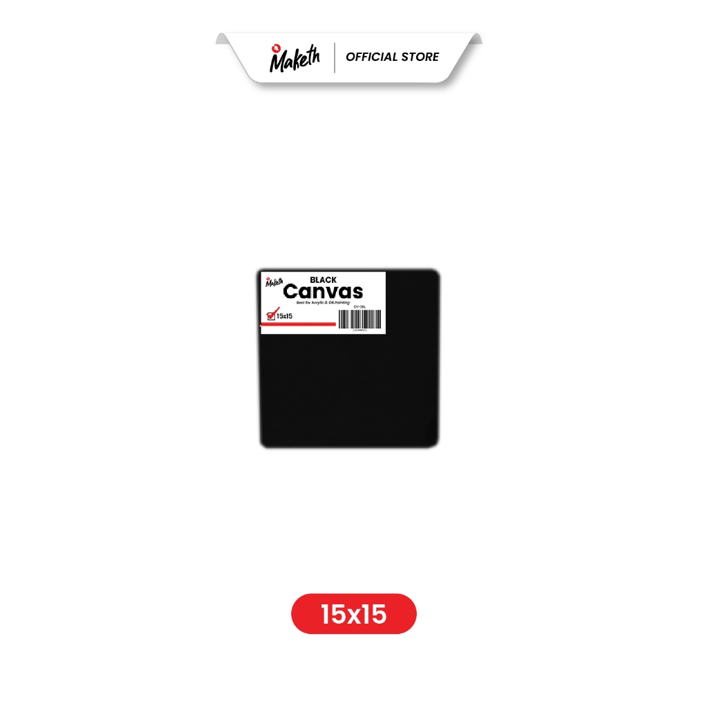 

Maketh Kanvas Lukis Hitam 15 x 15 Cm Black Canvas CV-2BL Sudah GESSO