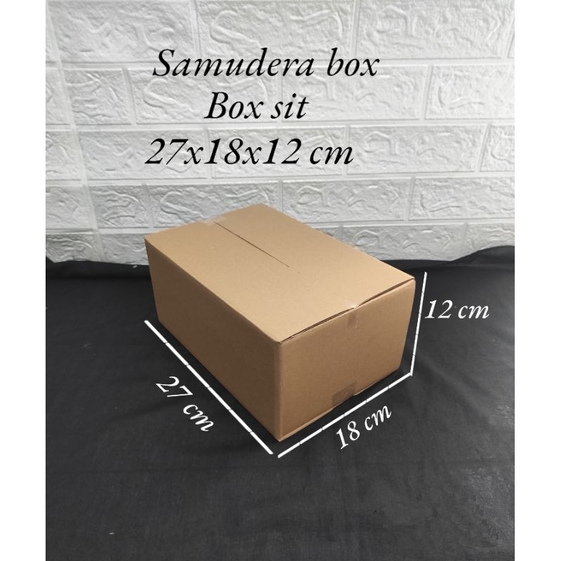 

kardus karton box uk 27x18x12 cm...ST singgle wall polos