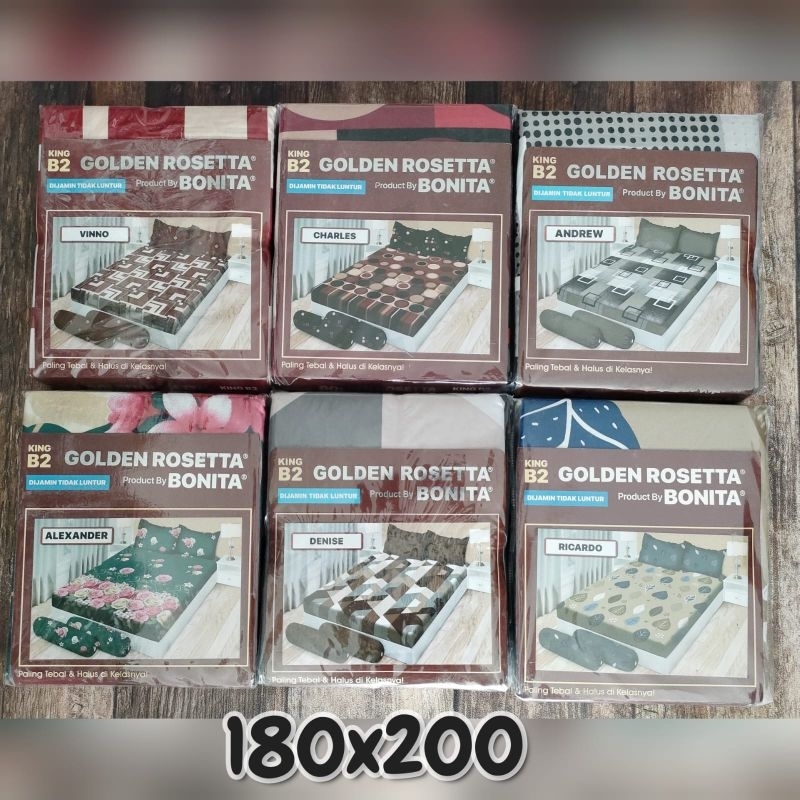 Sprei Golden Rosetta UK 180×200