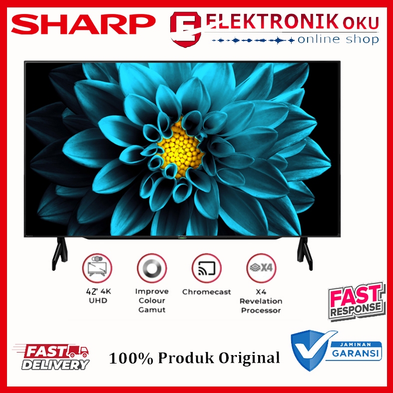 SHARP LED TV 4K ANDROID TV 42 inch