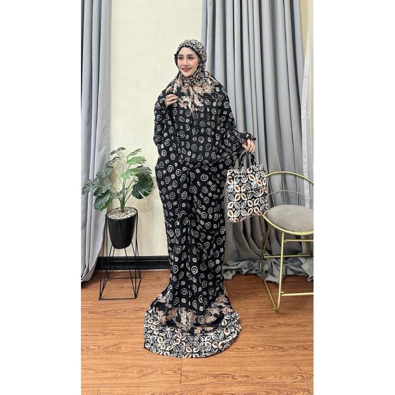 MUEKENA LAJUR BATIK//MUKENA BATIK CAP//MUKENA DEWASA //TELEKUNG BATIK