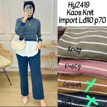 Setelan Kaos Knit Import Premium Ready siap Kirim