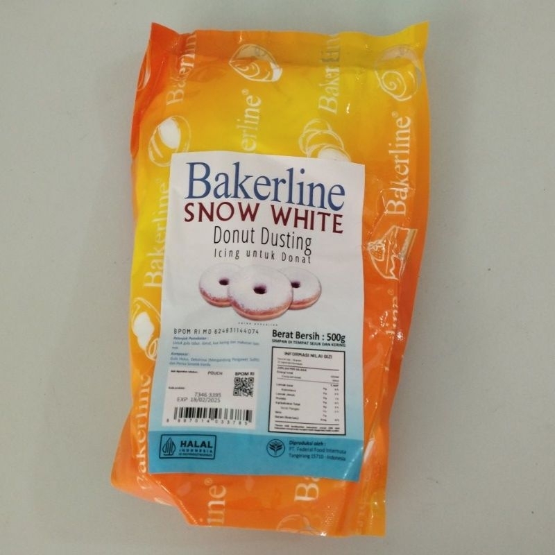 

bakerline snow white donut dusting icing intuk donat 500g