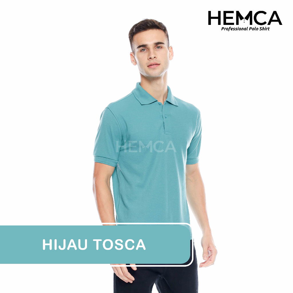 Kaos Polo Polos Hijau Tosca - Hemca Professional Polo Shirt / Kaos Kerah Polos