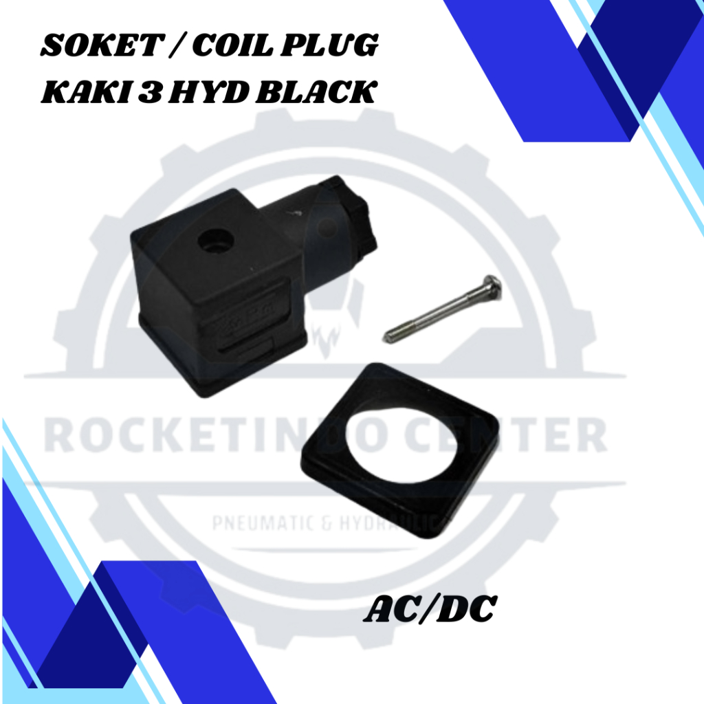 Soket COIL HYD./ DIN PLUG kaki 3 AC/DC