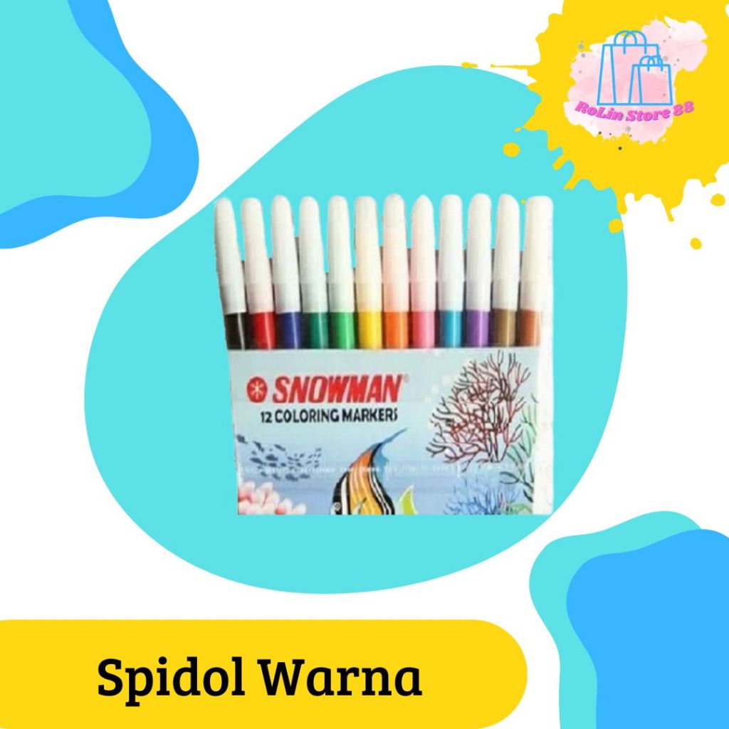 

RLS88 - Spidol Warna SNOWMAN 12 warna