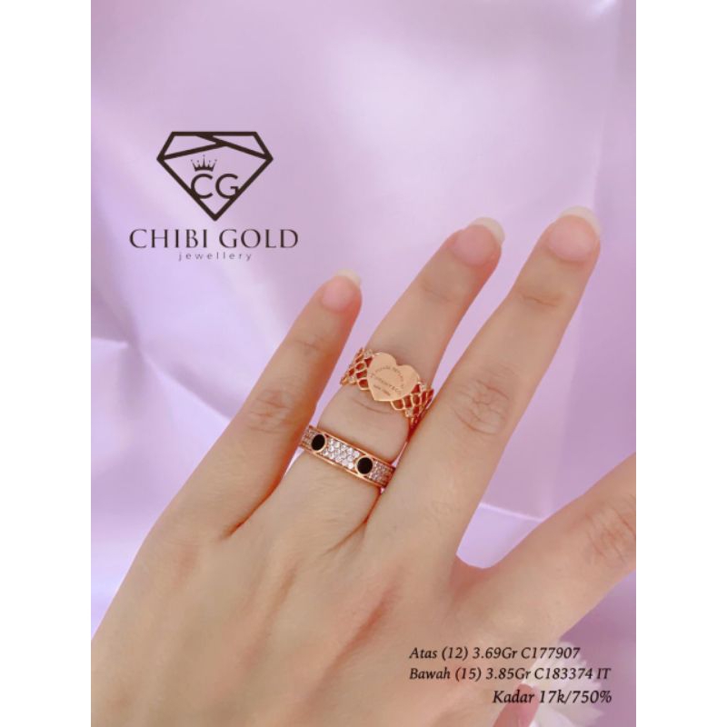 CHIBI GOLD - Cincin italy emas 750 kadar 17k - chibi gold