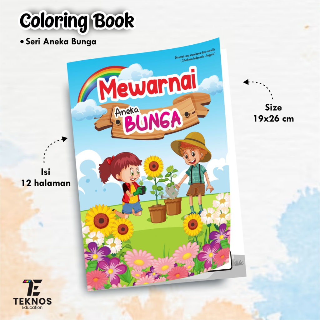 

BUKU MEWARNAI ANAK TANAMAN BUNGA - BUKU EDUKASI ANAK PAUD TK