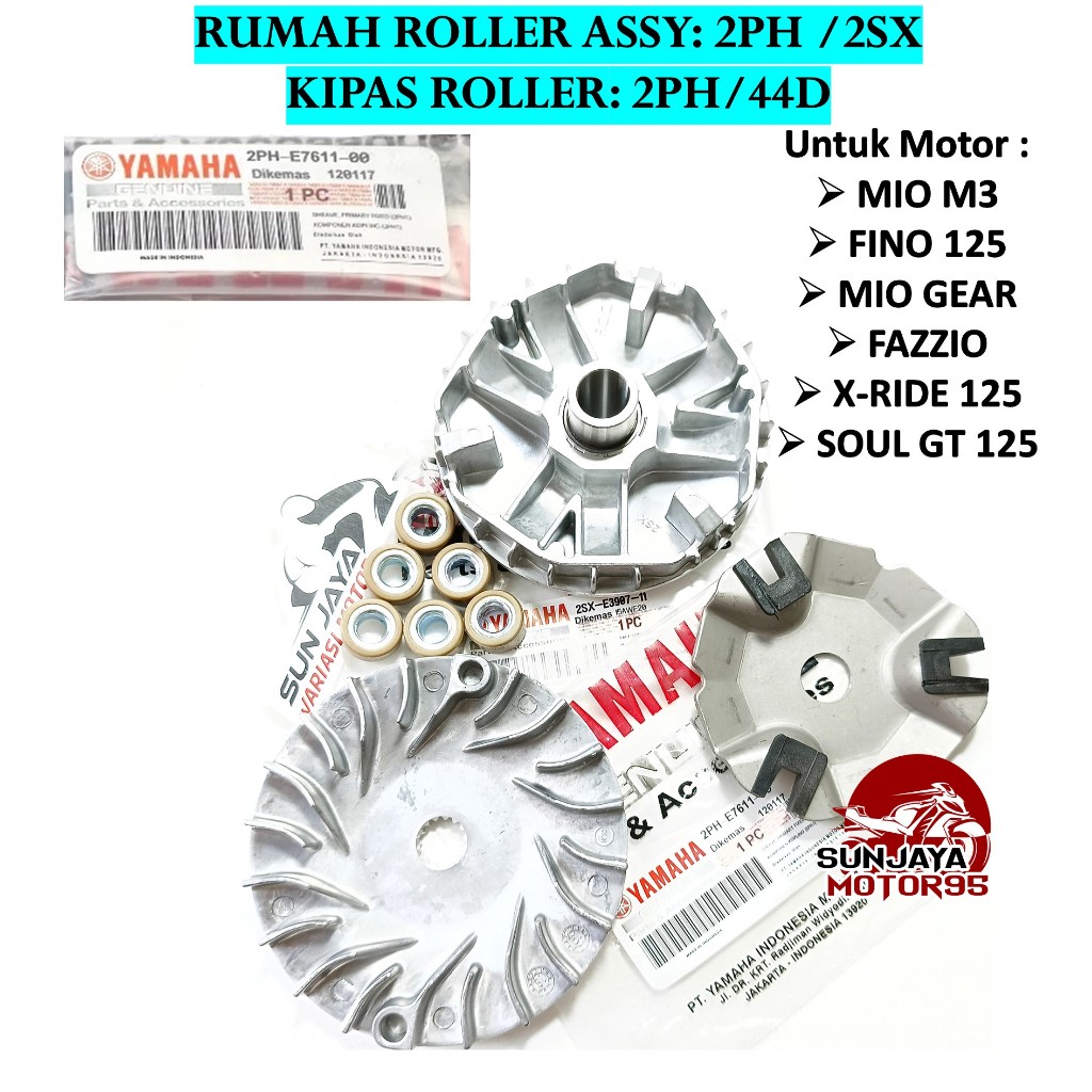 NEW PRODUCT RUMAH ROLLER + KIPAS CVT RUMAH ROLLER MIO M3 - MIO Z / S - FINO 125 - XRIDE 125 - SOUL