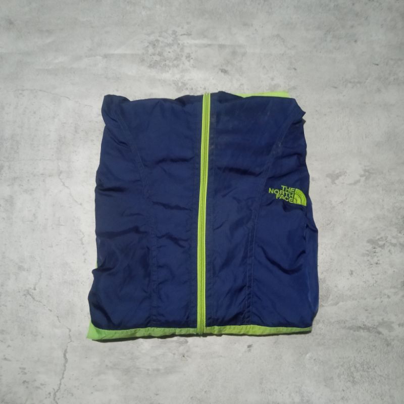 jaket windbraker running tnf hijau navy