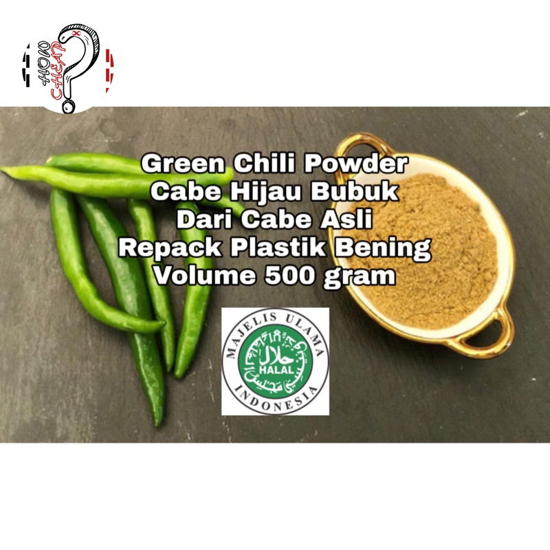 

Bubuk Cabe Hijau 500gram, Green Chili Powder