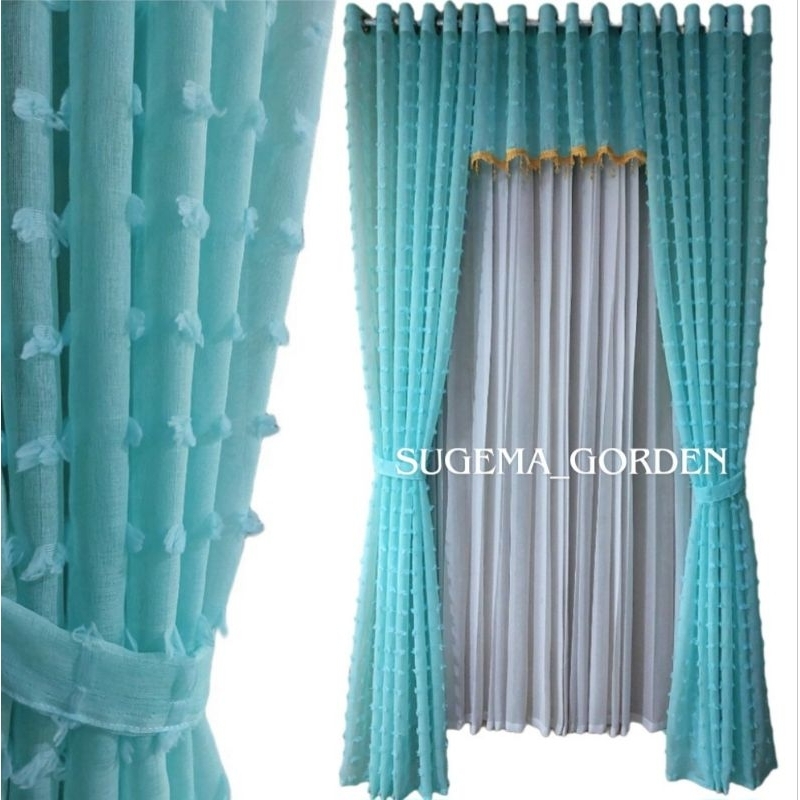 Satu Set Gorden Poni Jendela Dan Pintu Gorden Jendela Minimalis Kristal Poni