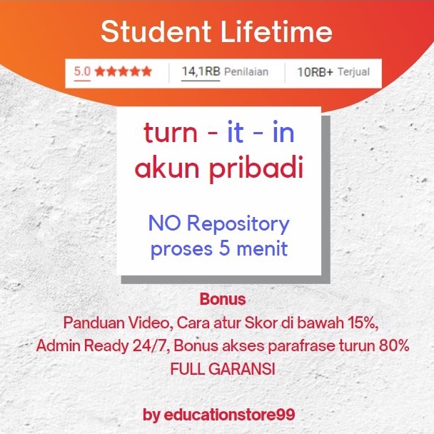 KODE V27U TURN ID IN No Repository Lifetime  Software Cek Plagiat Bonus Guide Menurunan Skor Video P