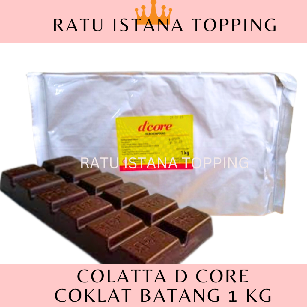 

COKLAT BATANG D CORE 1 KG DCC COLATTA D'CORE COMPOUND COKELAT DCORE DARK COOKING