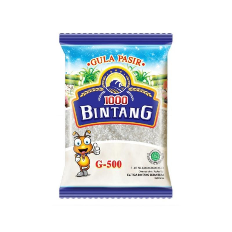 

gula bintang kemasan 450 gram