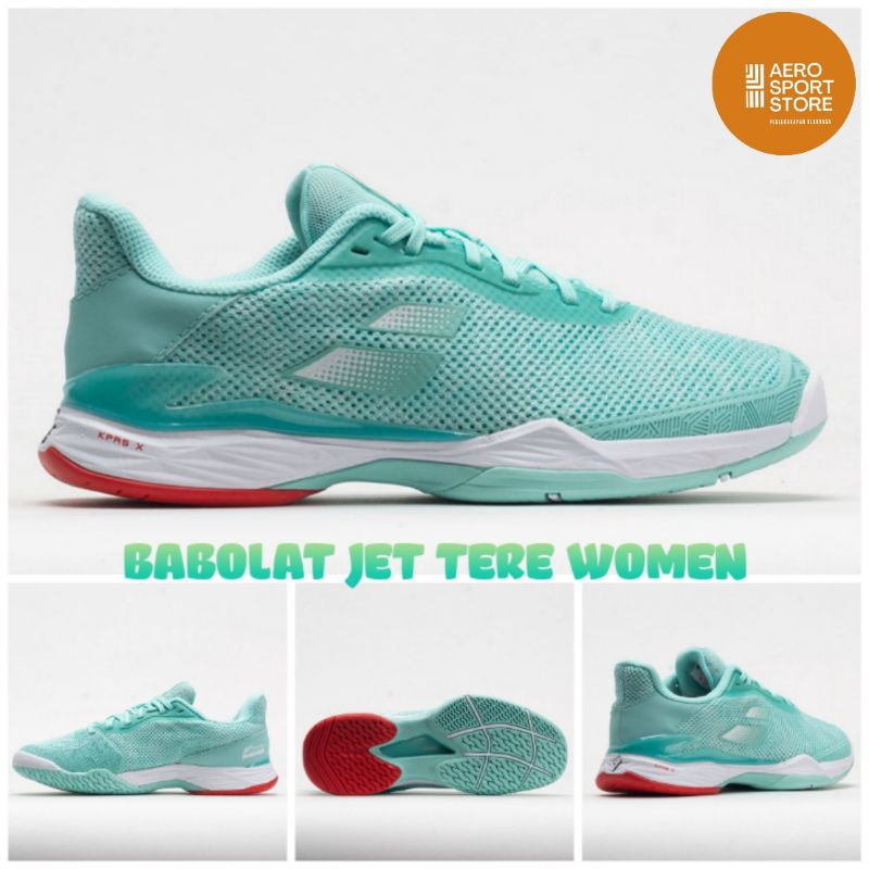 [ SEPATU TENIS WANITA BABOLAT JET TERE WOMEN / Yucca - Green White ]
