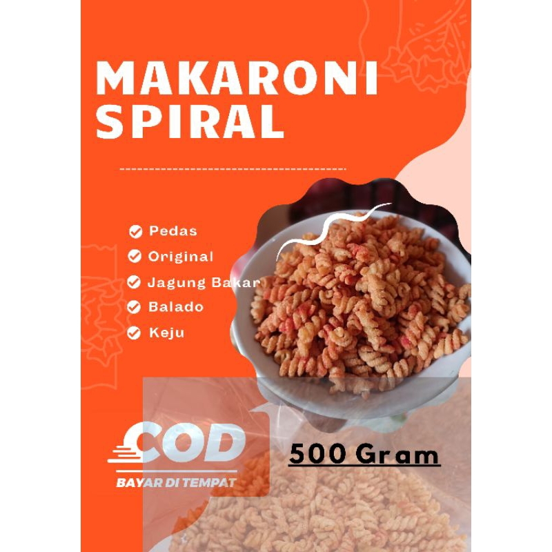 

Makaroni Spiral Macaroni Spiral Renyah Varian Rasa 500gr