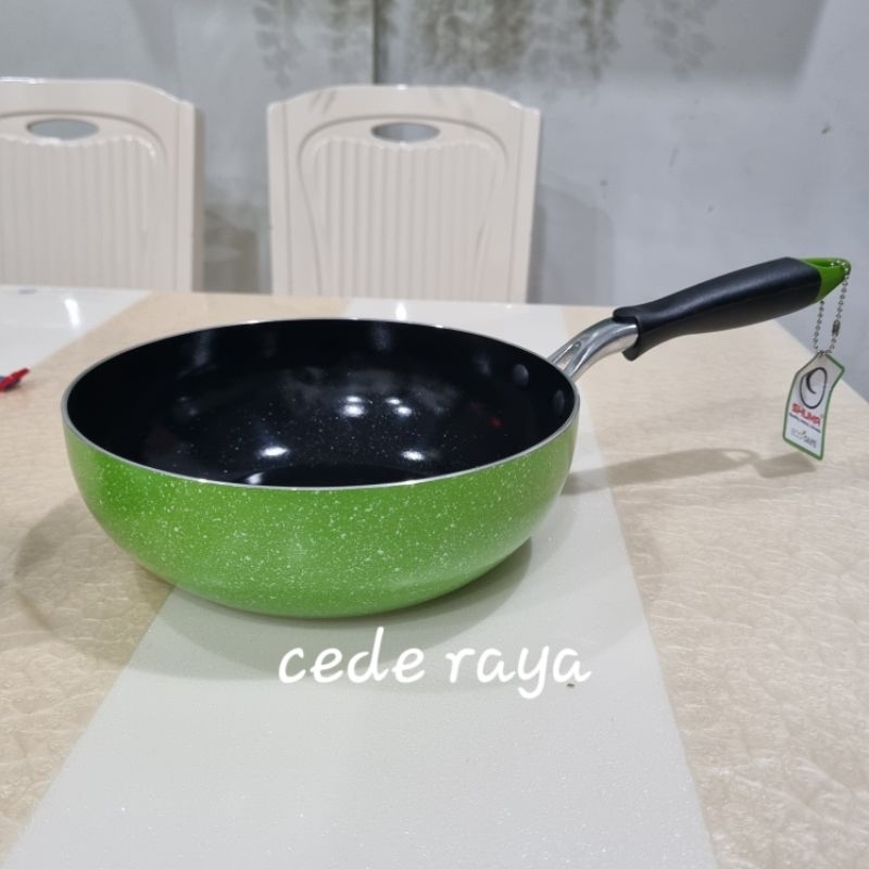 pan goreng / wok pan shuma ceramic non stick coating 22 & 24 cm