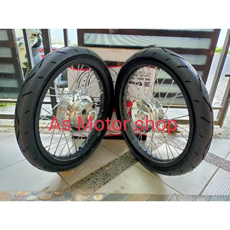 sepaket velg set rossi 140 160 ring 17 tromol set plus ban Cb150r old