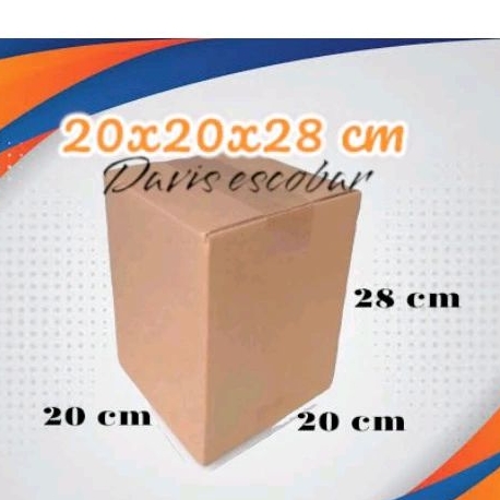 

Kardus box packing 20x20x28 cm dus luar polos