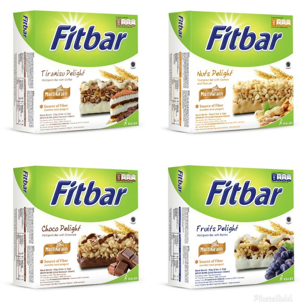 

New Product Fitbar Cemilan Instan Untuk Diet 1 box isi 5pcs x 22 gram