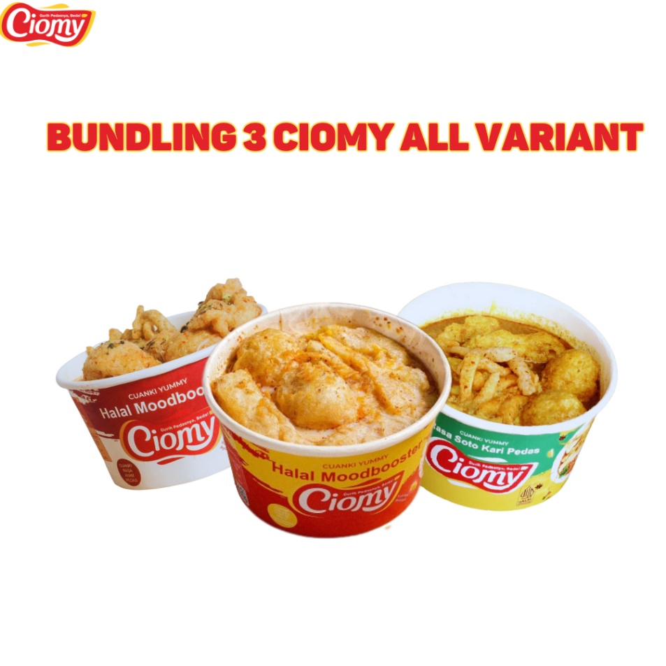 

See More CIOMY Paket Bundling 3 Cuanki Cheese Soto Kari dan Chicken Spicy