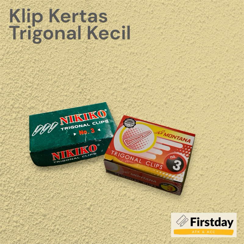 

Trigonal Klip / Klip kertas kecil / Penjepit kertas / Paper Clip / no. 3 isi 50 pcs / nikiko montana