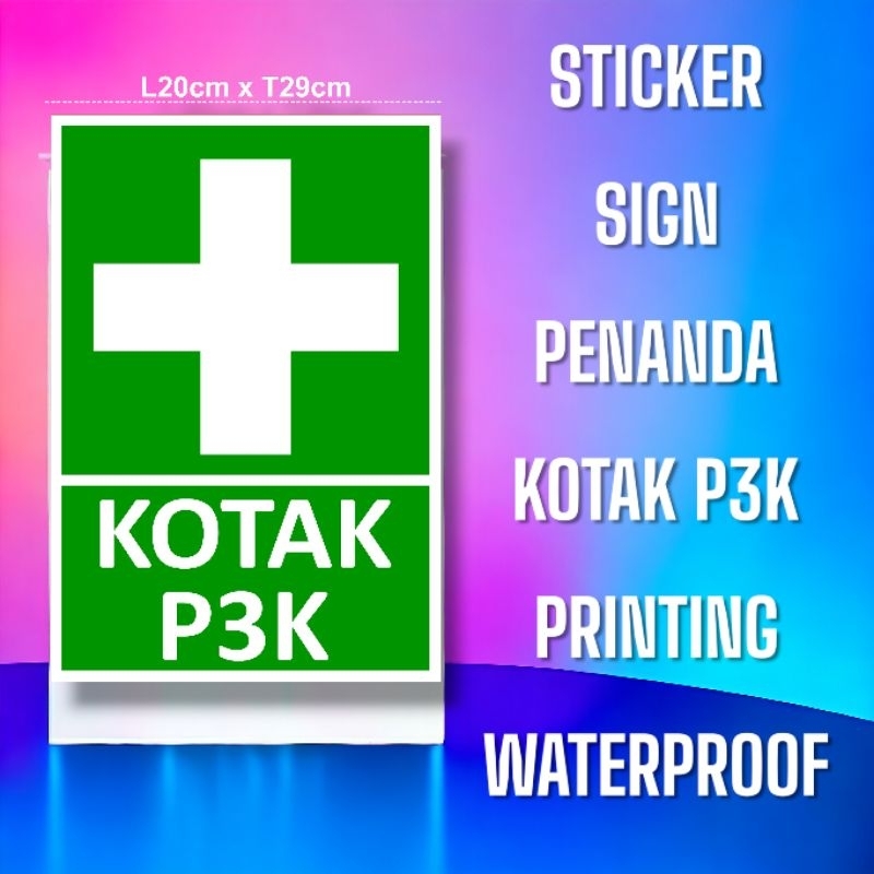 

Sticker Stiker Printing Kotak P3K 20x29