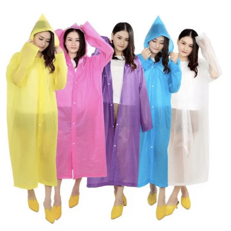 JAS HUJAN EVA POLOS TOPI TEBAL KARAKTER HOODIE TRANSPARAN DEWASA