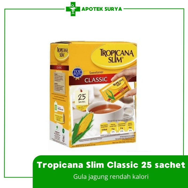 

Tropicana Slim Sweetener Classic 25 Sachet | Apotek Surya Semarang