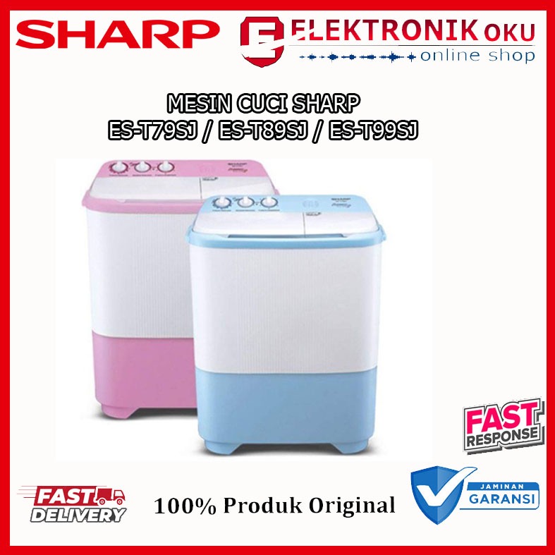MESIN CUCI SHARP ES-T79SJ / ES-T89SJ / EST99SJ 2 TABUNG