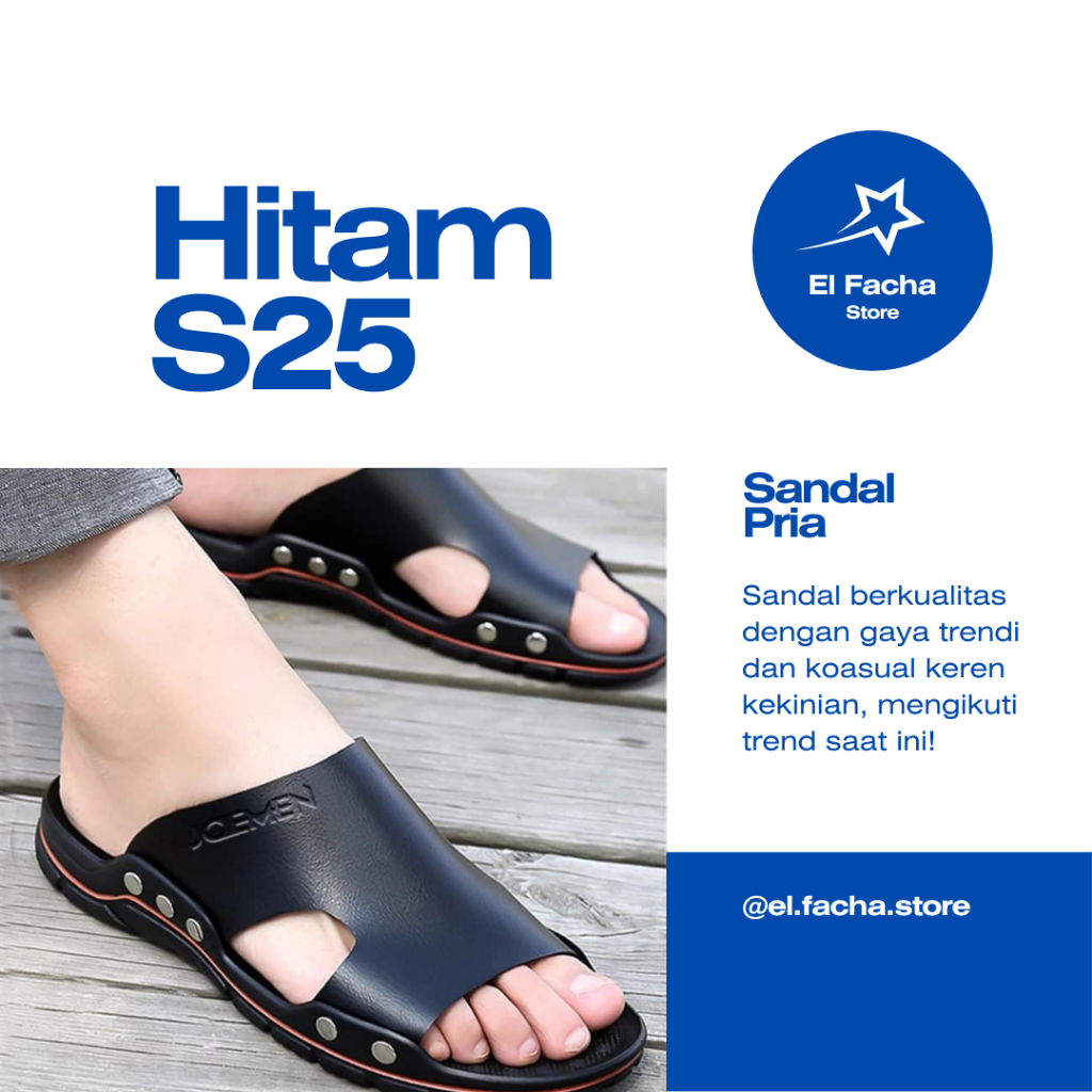 Sandal Cowok Pria Dewasa Kasual Keren Kekinian
