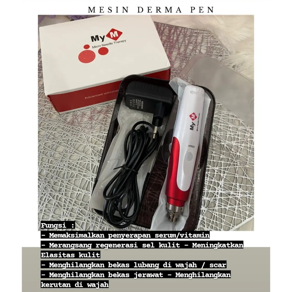 Mesin Derma Pen Roller BB Glow MTS MyM Original Non Wireless