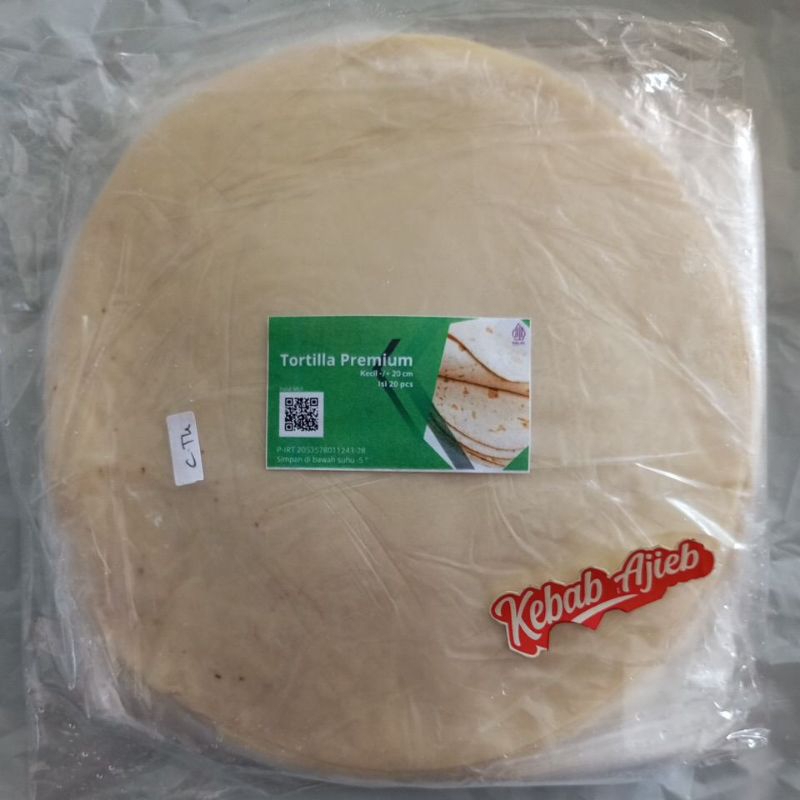 

Tortila Premium Kecil 20cm / Kulit Kebab, gurih crispy