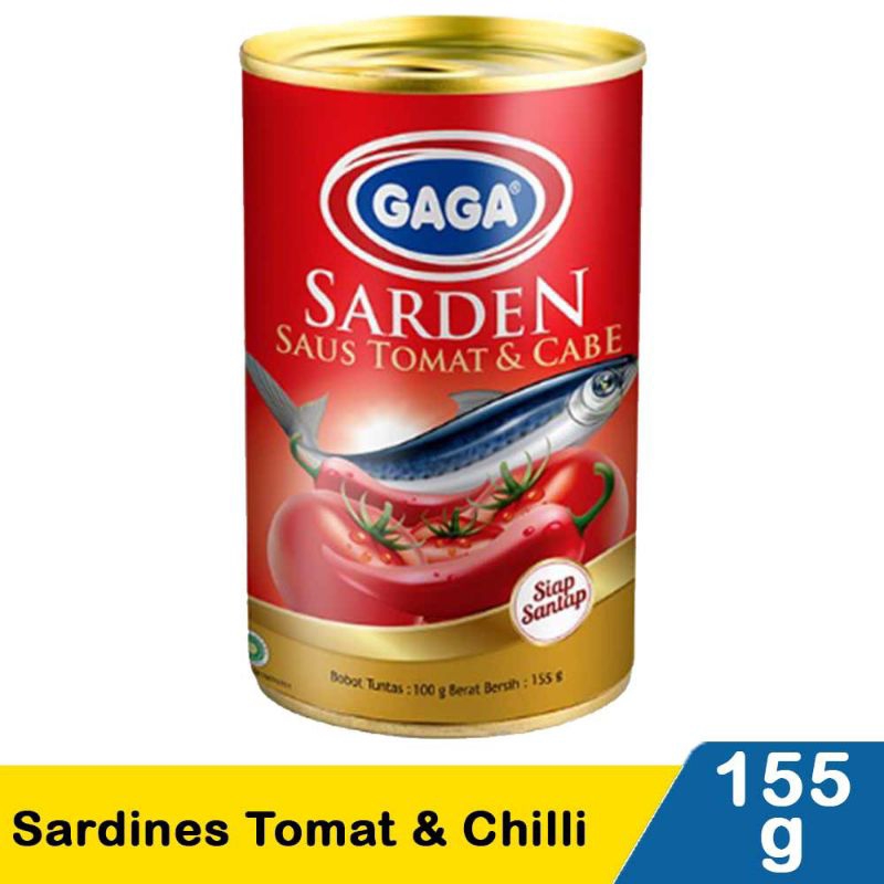 

Sarden Gaga Sardines Chili & Tomato 155 Gram