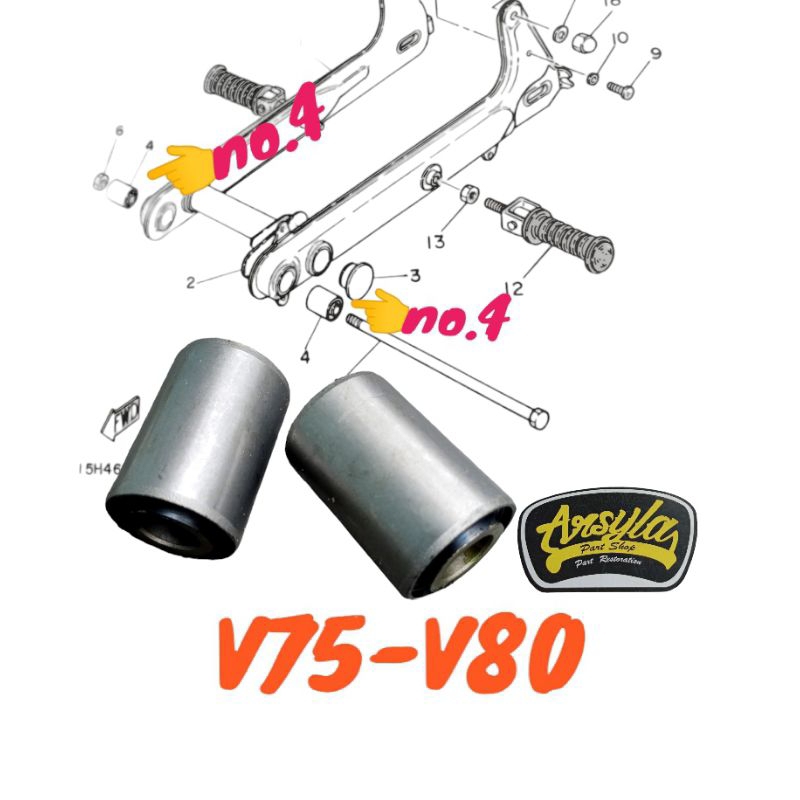 Bosh bos swing arm fork Yamaha v75 v80 V 75 V 80