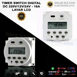 Timer Switch Digital DC 220v 12V 24v 16A Layar LCD Untuk Lampu CN101A computer ori