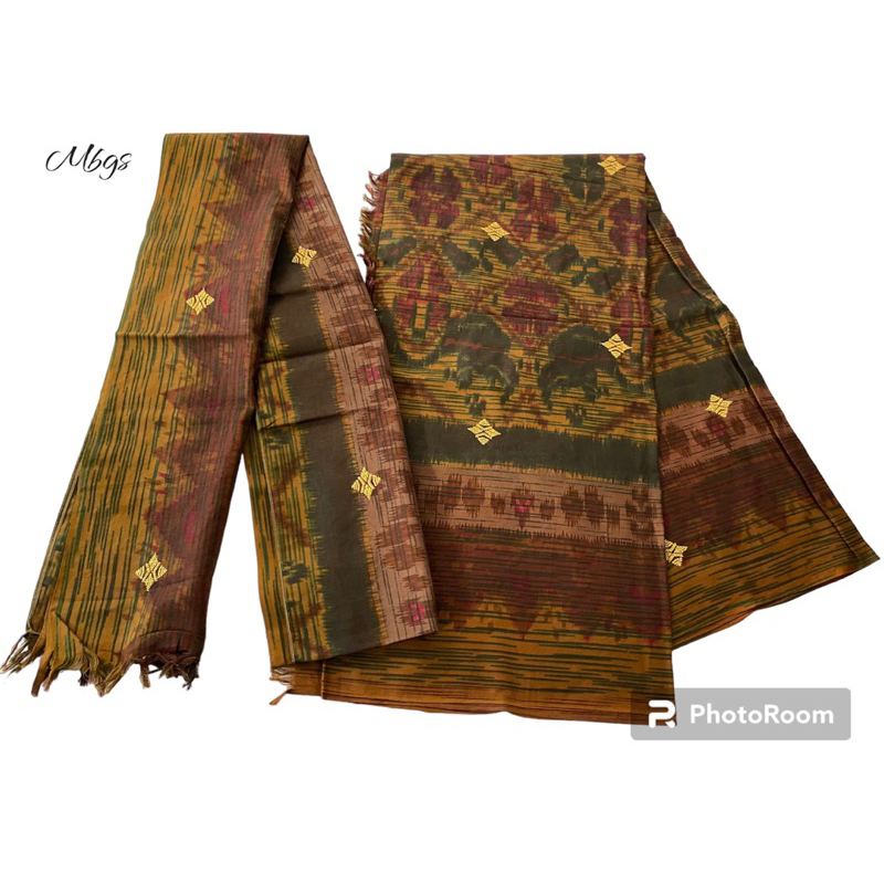 kamen katon motif endek,bordiran tabur semi songket