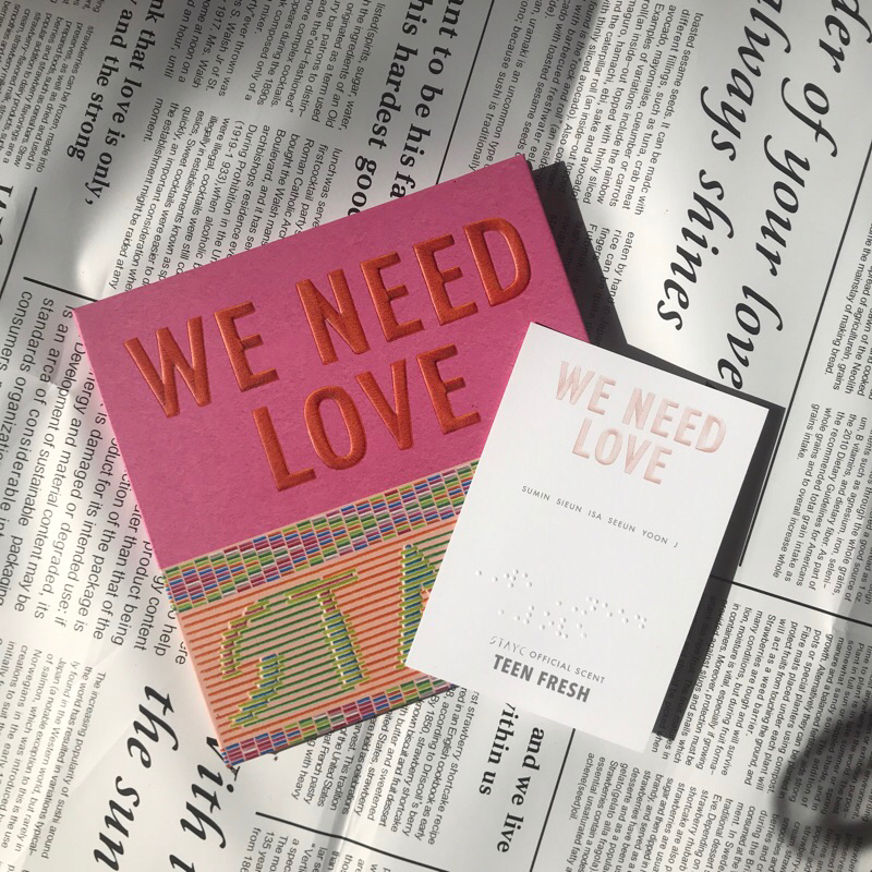 ALBUM ONLY STAYC WE NEED LOVE OFFICIAL PHOTOCARD PC SEALED ISA J YOON SUMIN SEEUN SIEUN MURAH PINK G