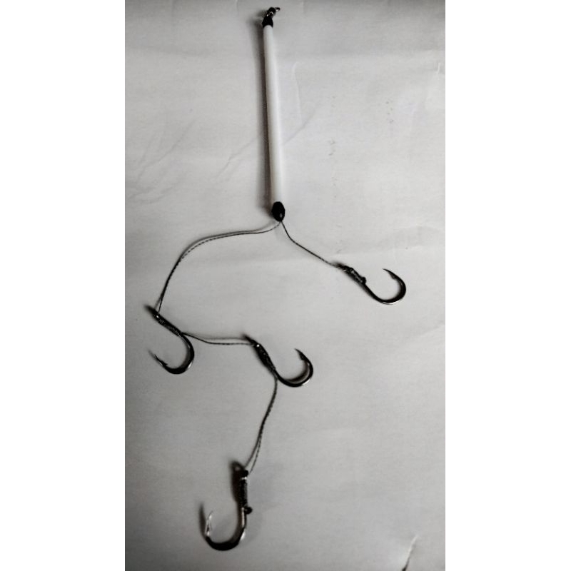 rangkaian kail pancing lumut  ikan nila isi 3pcs